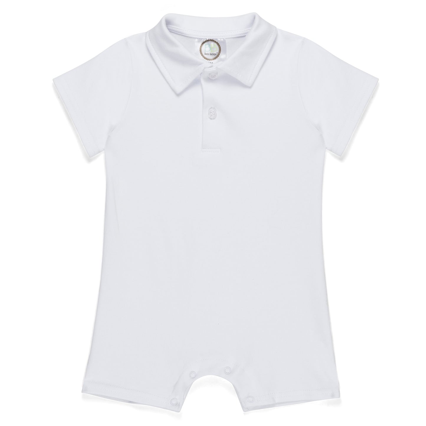 Personalized Boys Monogram Left Chest Romper