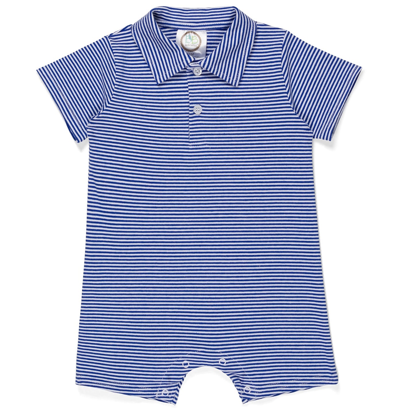 Personalized Boys Monogram Left Chest Romper