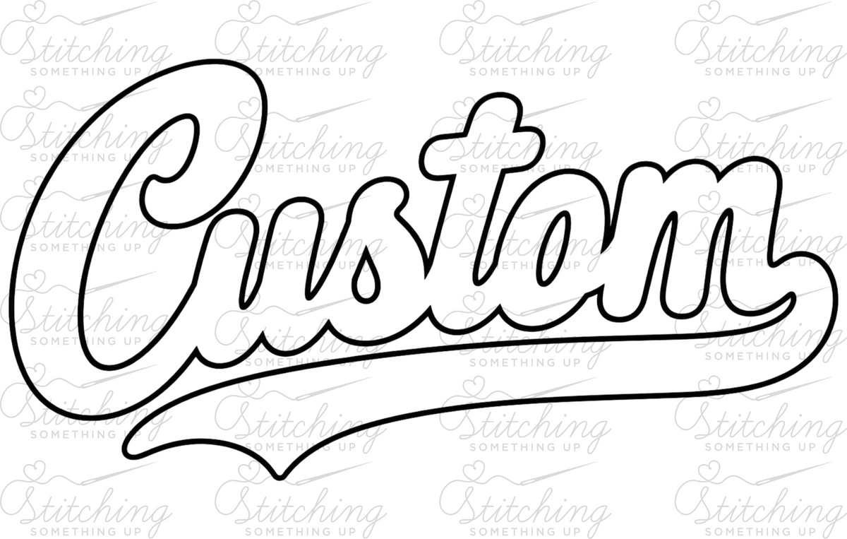 Custom Retro Varisty Satin Stich Appliqué Embroidery Design – Digital Download