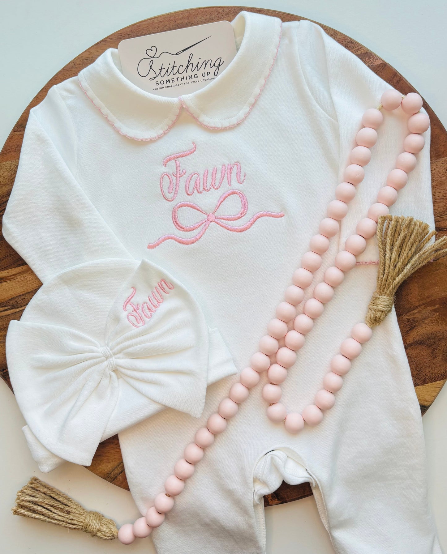 Personalized Coming Home Outfit - Baby Girl Bow