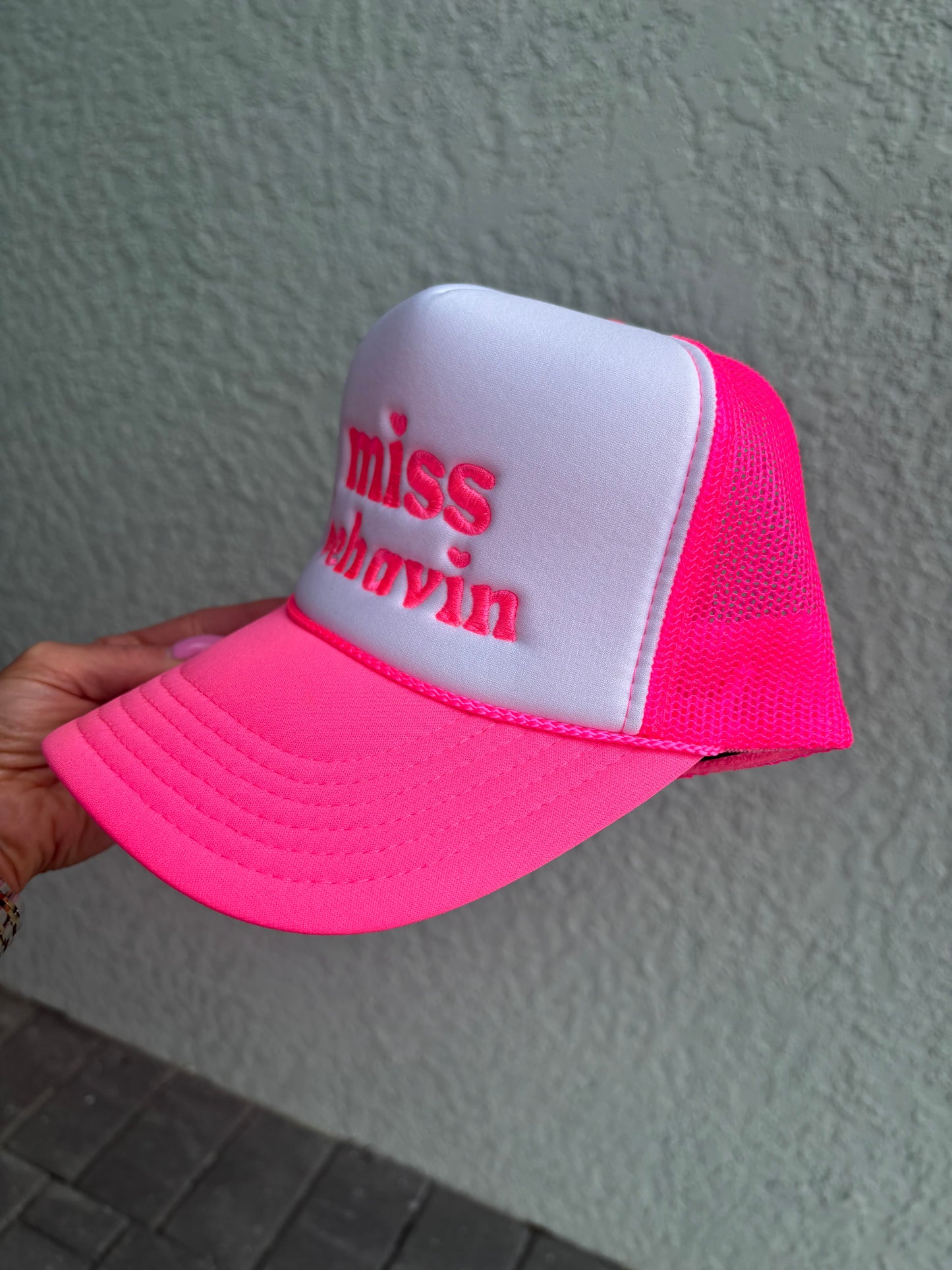 Miss Behavin Embroidered Hat