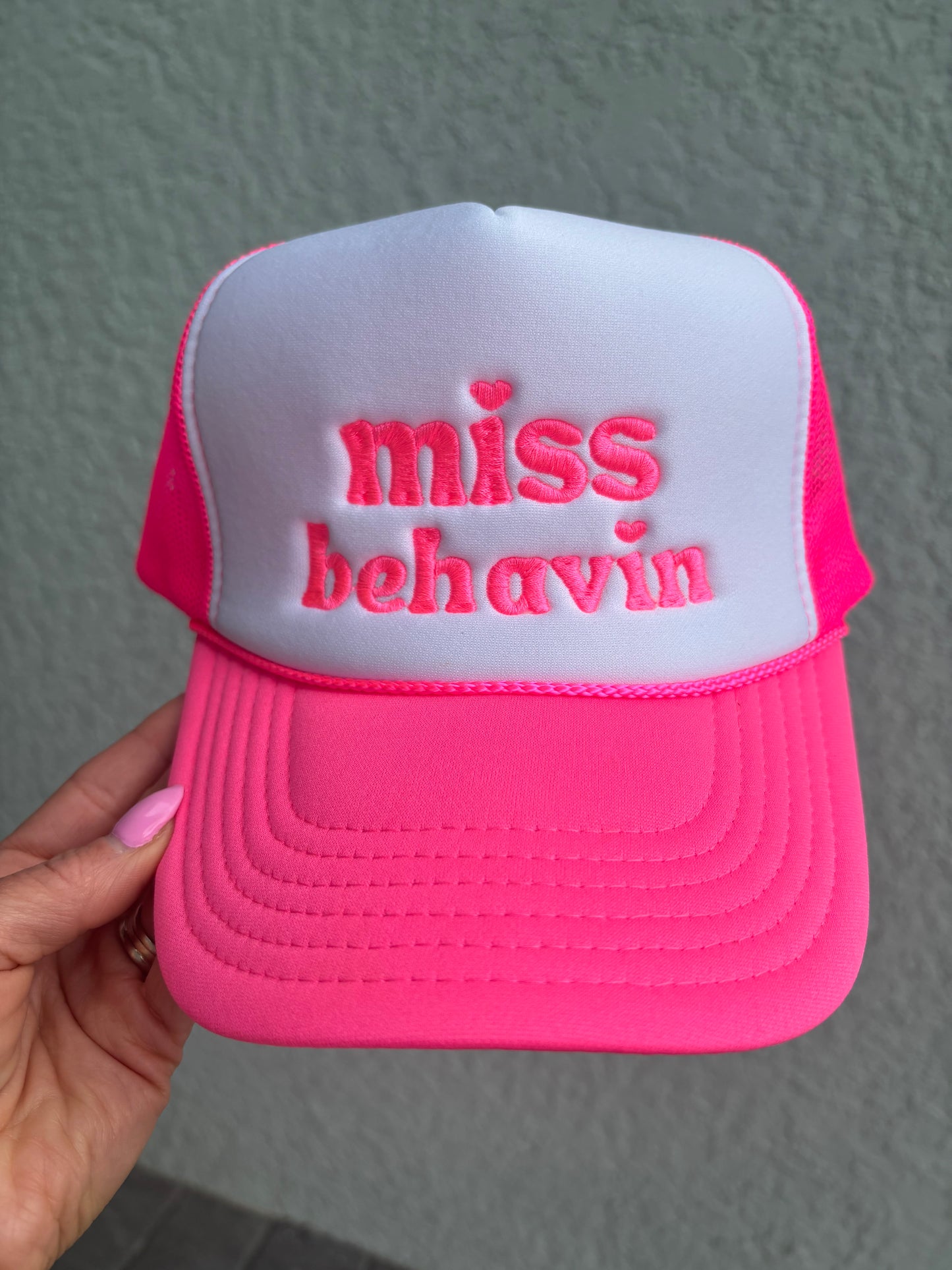 Miss Behavin Embroidered Hat