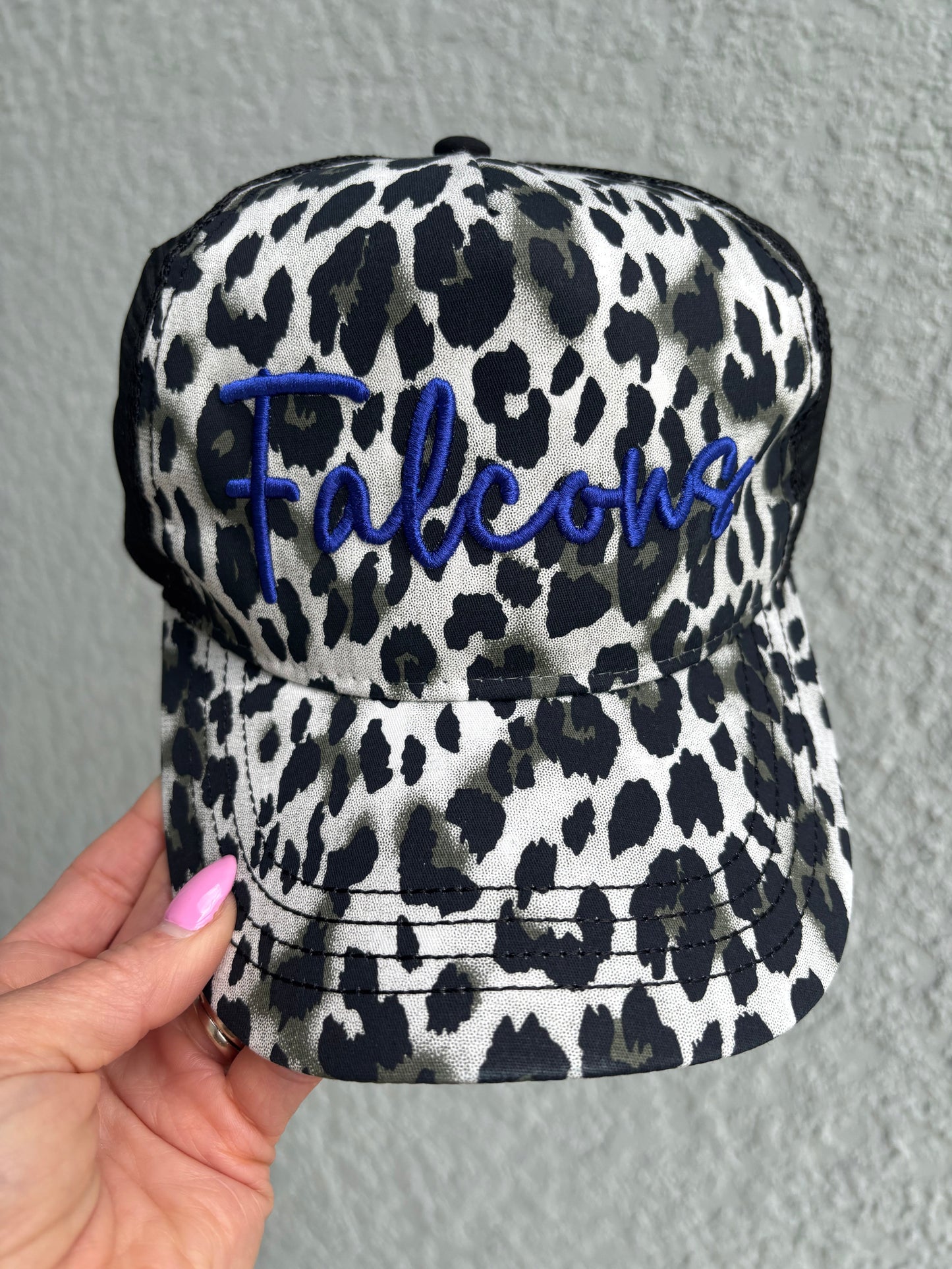 Leopard Hat with 3D Puff Team Name – Custom Embroidered in Any Thread Color
