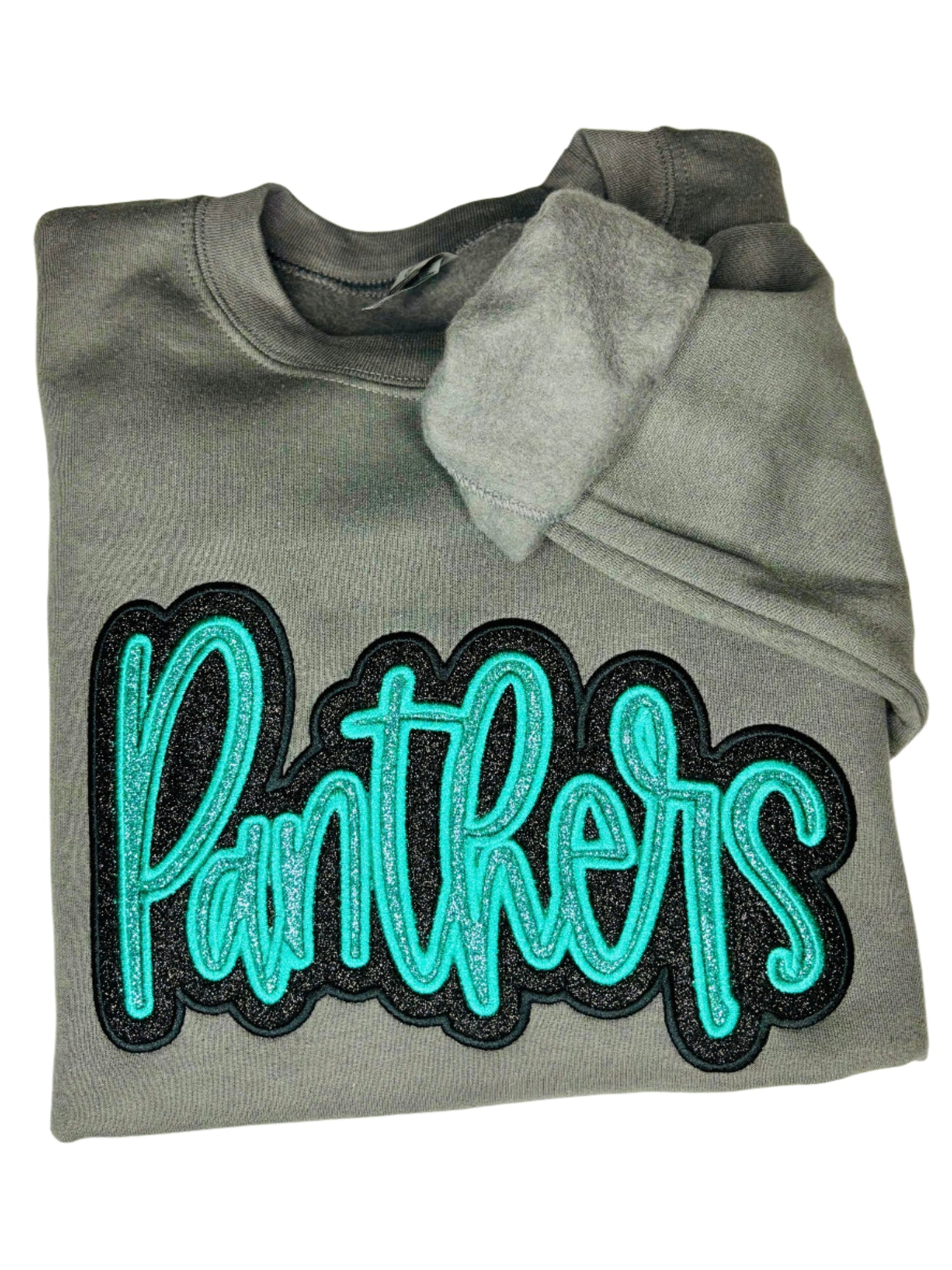 Custom Double Glitter Applique Top - ANY SCHOOL