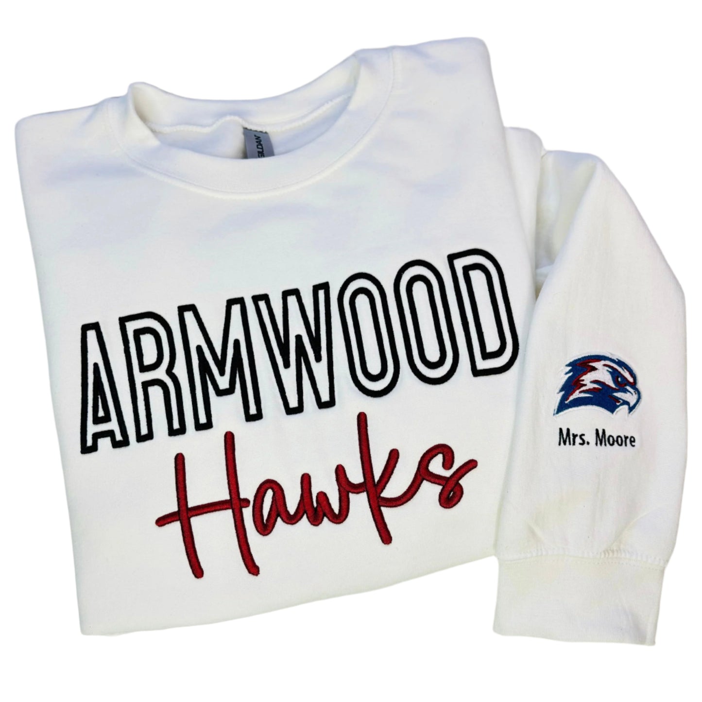 Custom 3D Puff Embroidery Sweatshirt - ANY SCHOOL