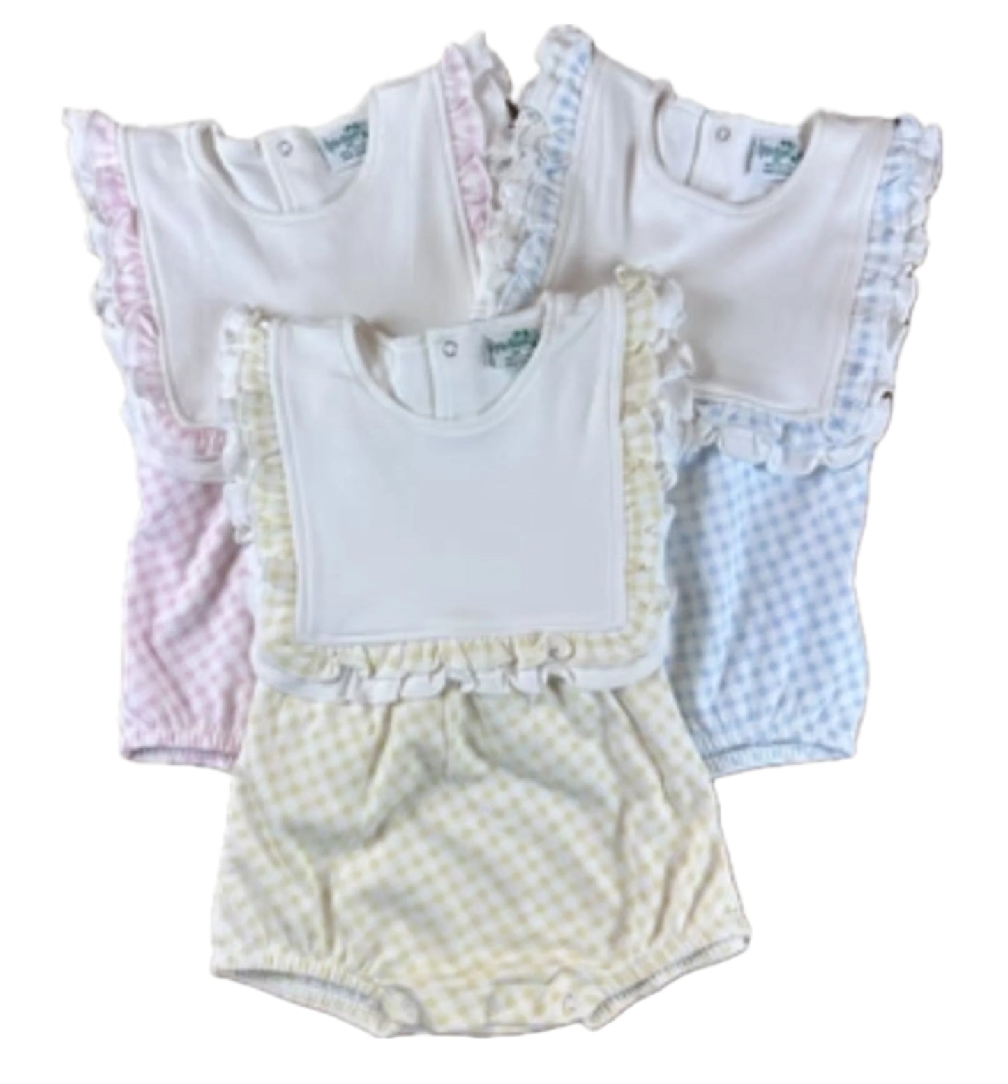 Personalized Ruffled Gingham Romper