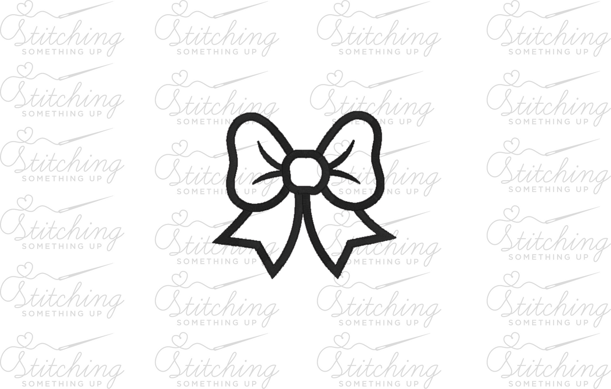 Bow Appliqué Sleeve Add-On Applique Design – Digital Download