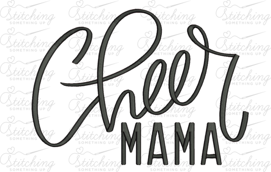 Cheer Mama Satin Stitch Embroidery Design – Digital Download