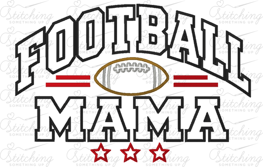 Football Mama Applique Design – Digital Download