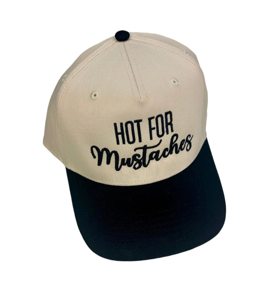 Hot for Mustaches Embroidered Hat