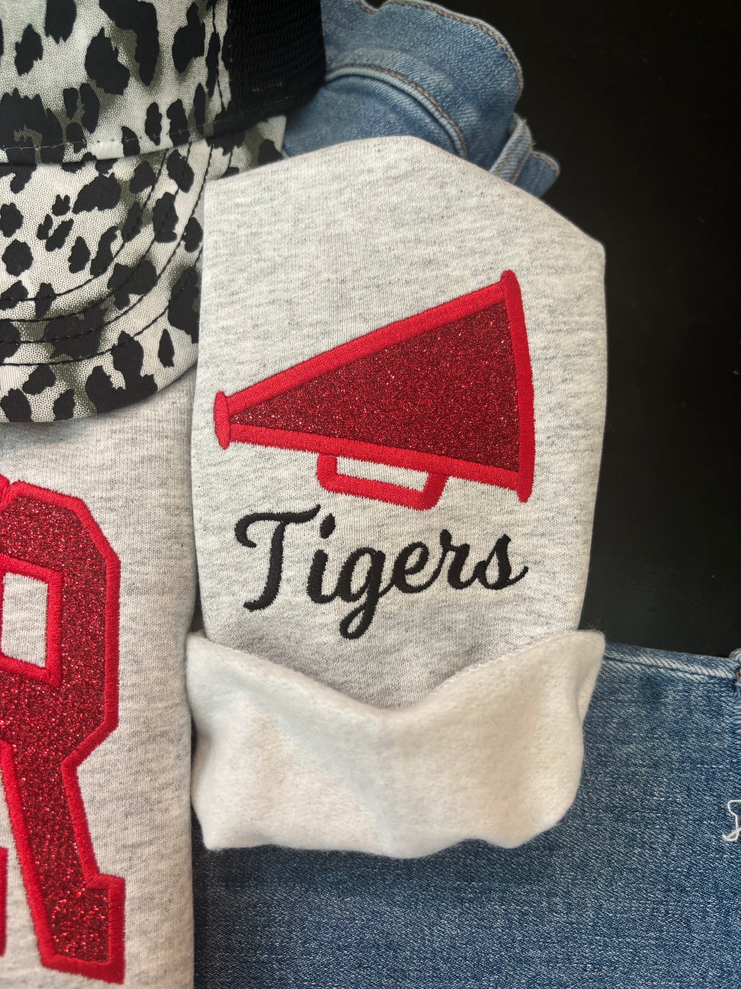 Custom Glitter Appliqué Cheer Coach Sweatshirt - ANY COLOR