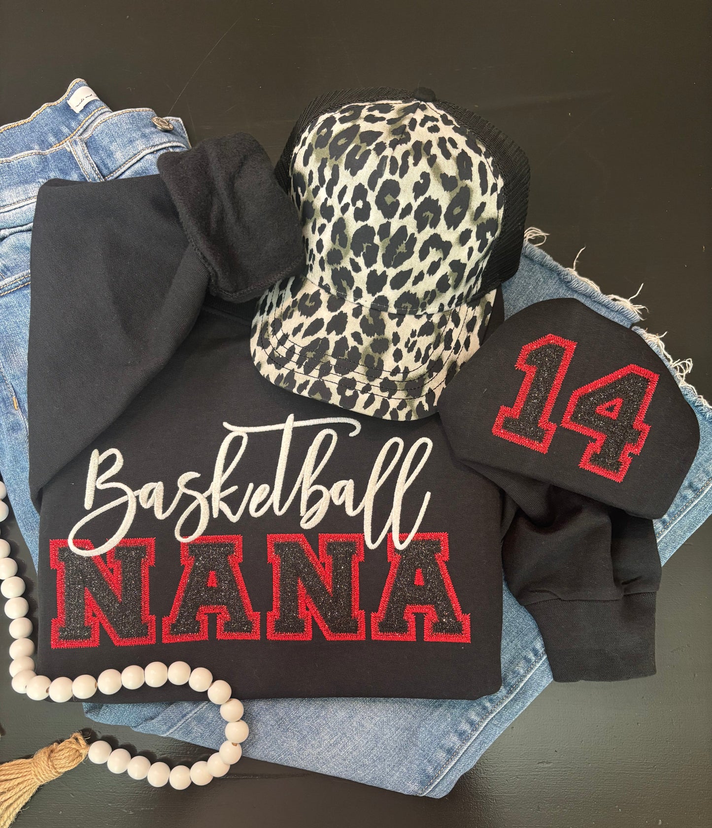 Custom Basketball Appliqué Crewneck - ANY PERSONALIZATION - ANY COLOR