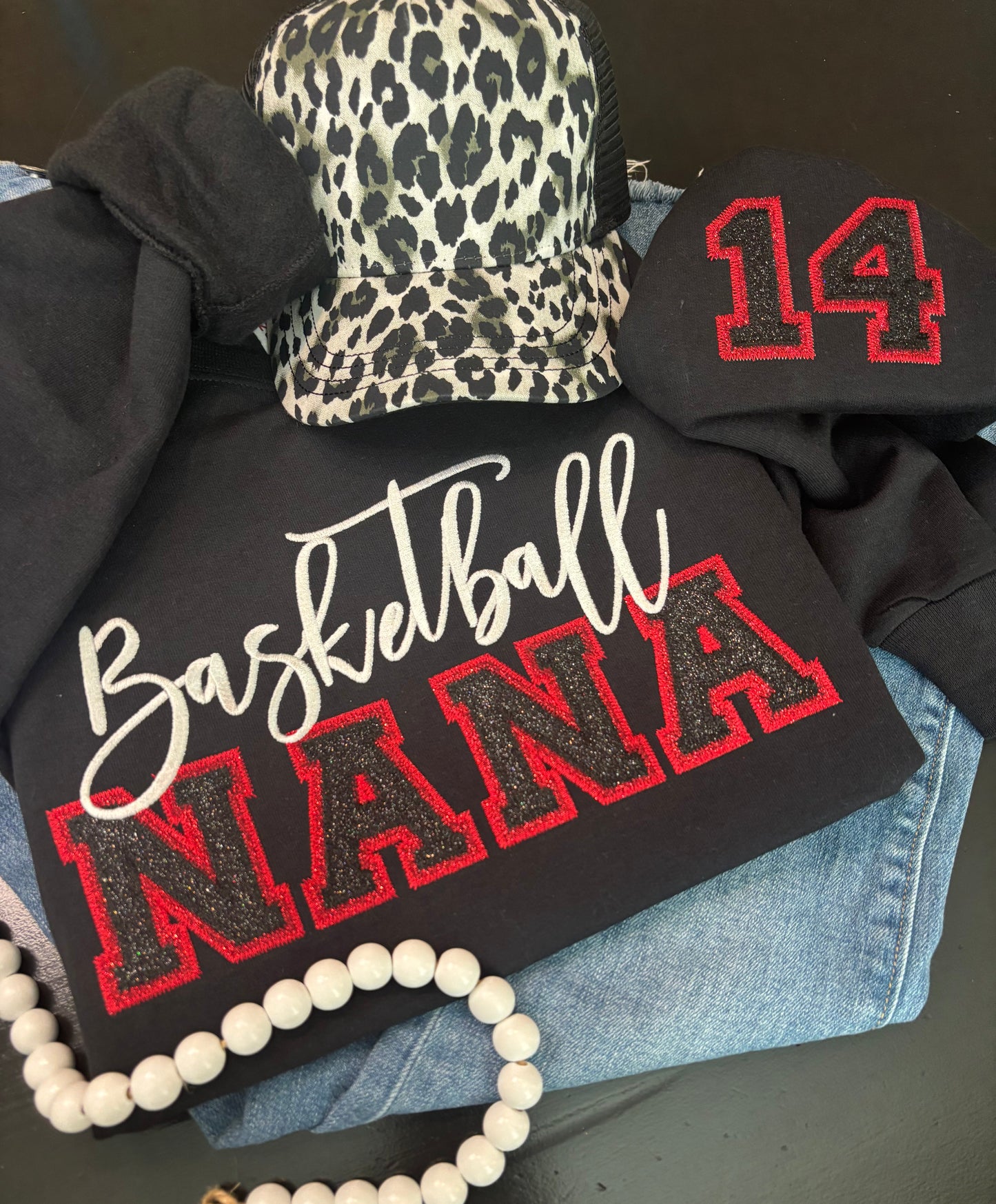 Custom Basketball Appliqué Crewneck - ANY PERSONALIZATION - ANY COLOR