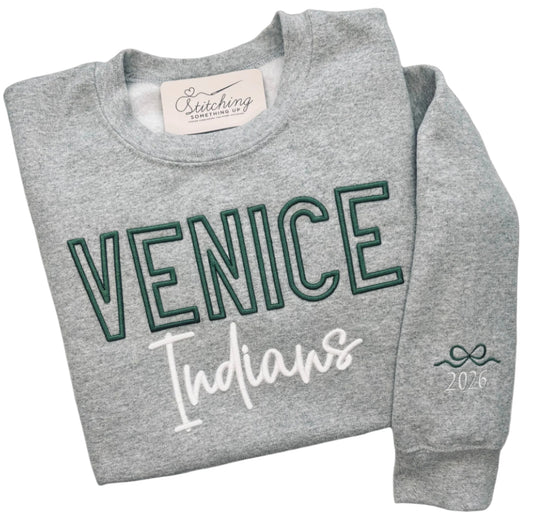 Custom 3D Puff Embroidery Sweatshirt - ANY SCHOOL