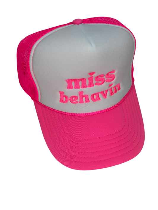 Miss Behavin Embroidered Hat