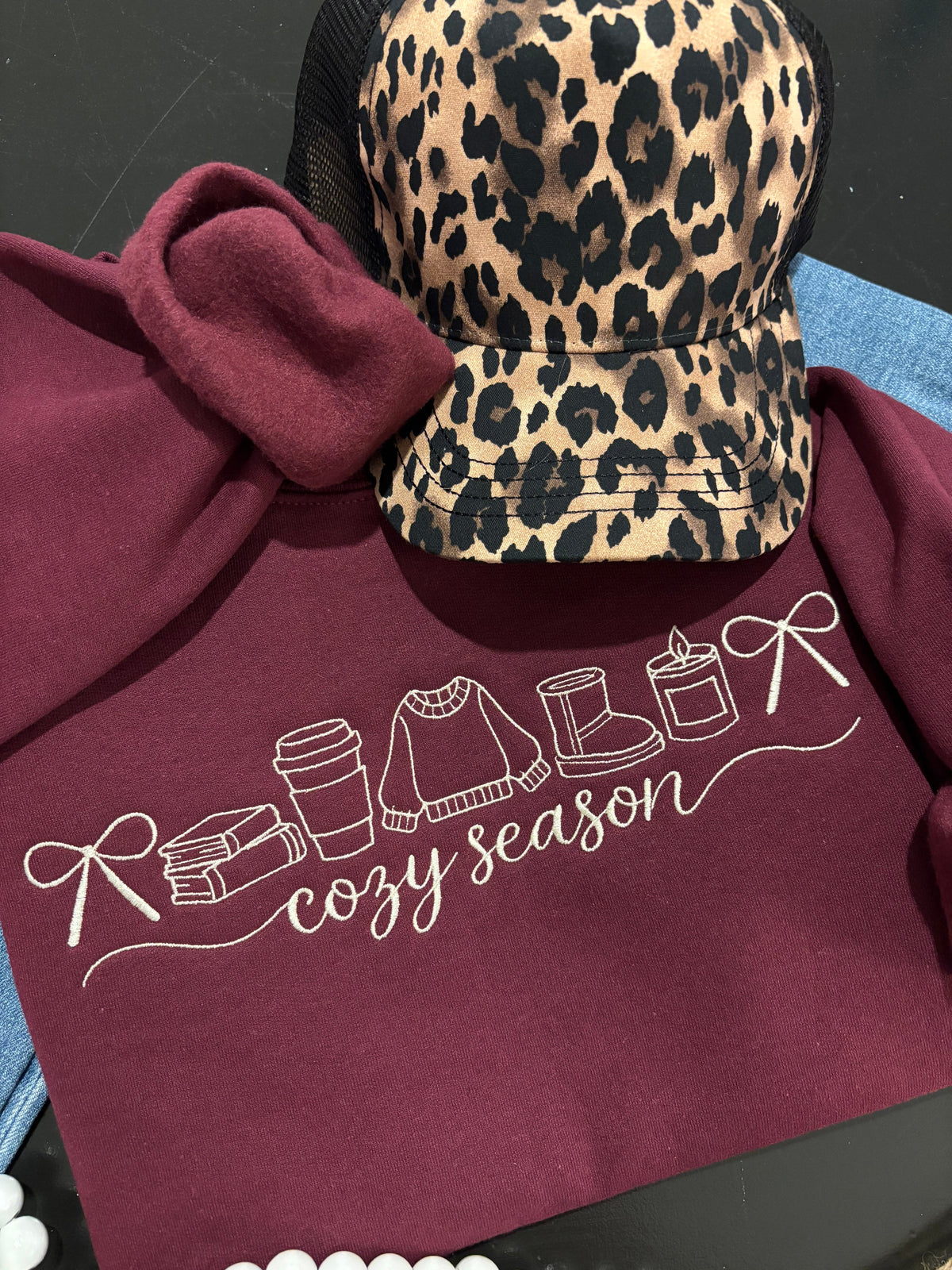 Cozy Season Embroidered Sweatshirt - ANY COLOR – Stitching Something Up ...