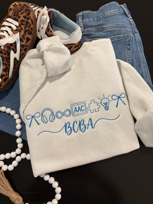 BCBA Embroidered Icon Sweatshirt - ANY COLOR