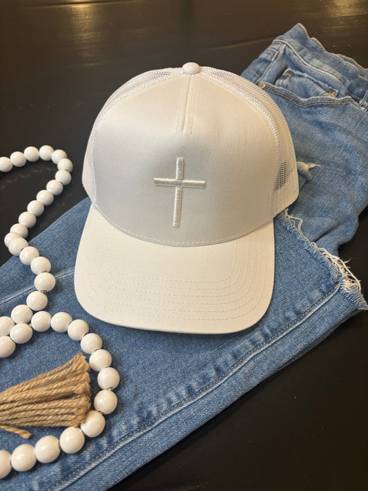 3D Cross Embroidered Hat