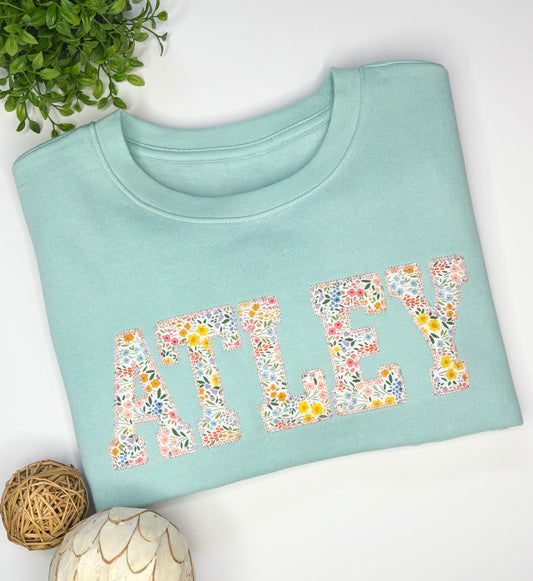Custom Applique Name Top