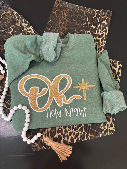 Oh, Holy Night – Appliqué Christmas Sweatshirt