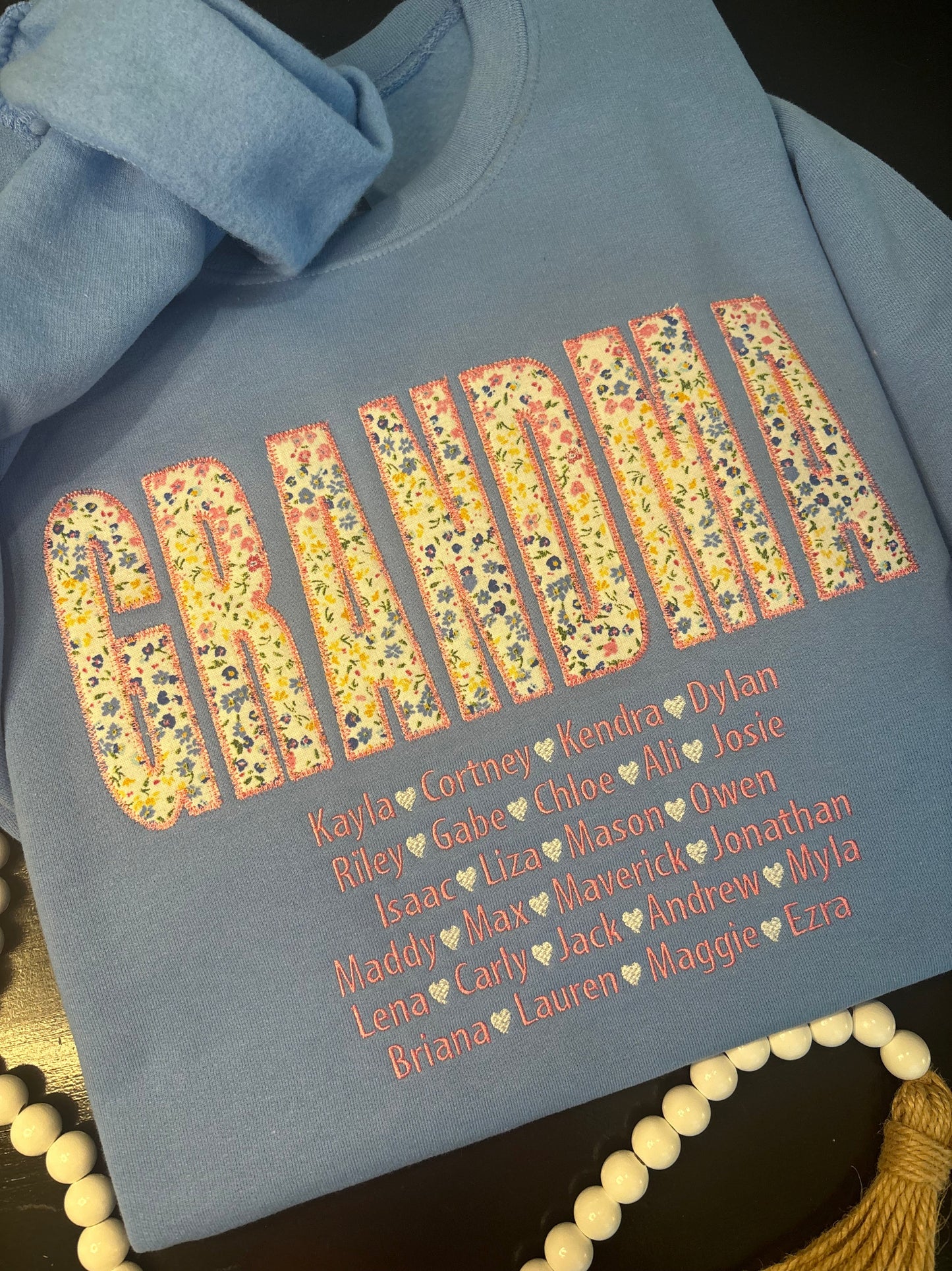 Custom Grandparent Applique Sweatshirt