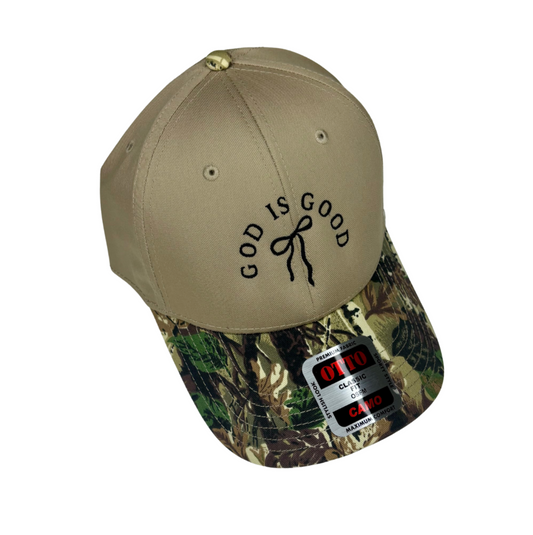 God is Good Embroidered Camo Hat